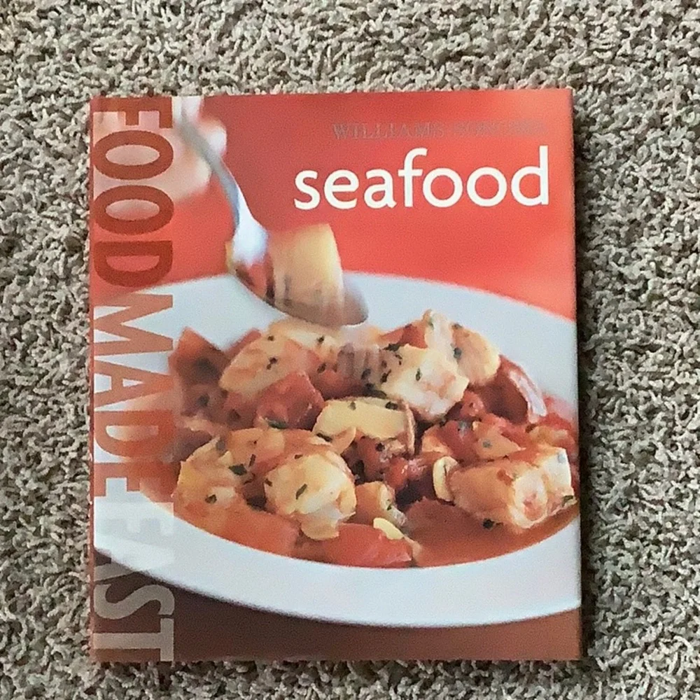 Williams-Sonoma Weeknight and Seafood hardback cookbooks bundle of 2